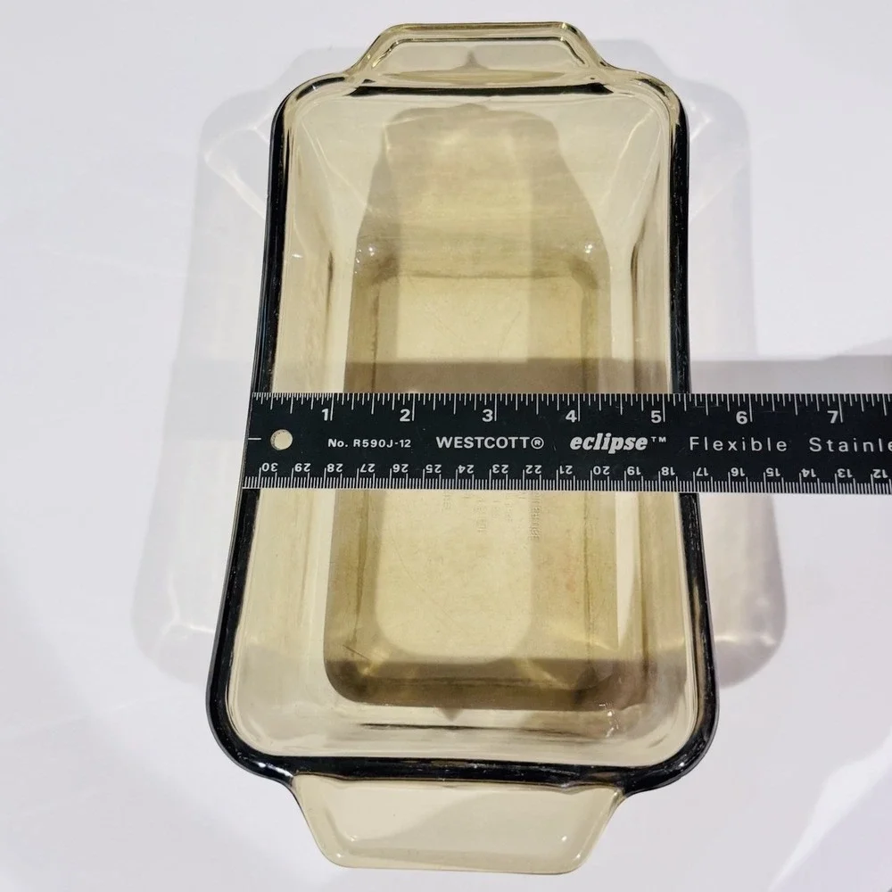 Vintage Anchor Hocking Ovenware Loaf Dish Brown Amber Glass‎ 1.5qt